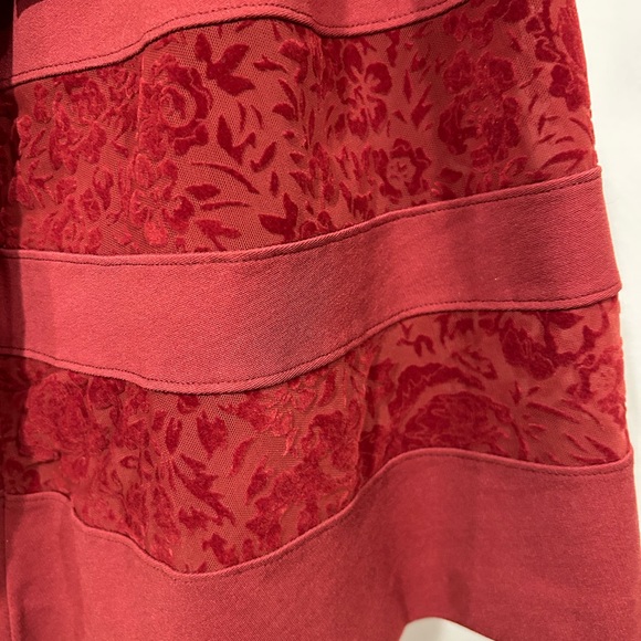 Ronny Kobo, New with Tags, Flocked Nali Skirt, ,Terracotta, Size Small - Picture 3 of 7